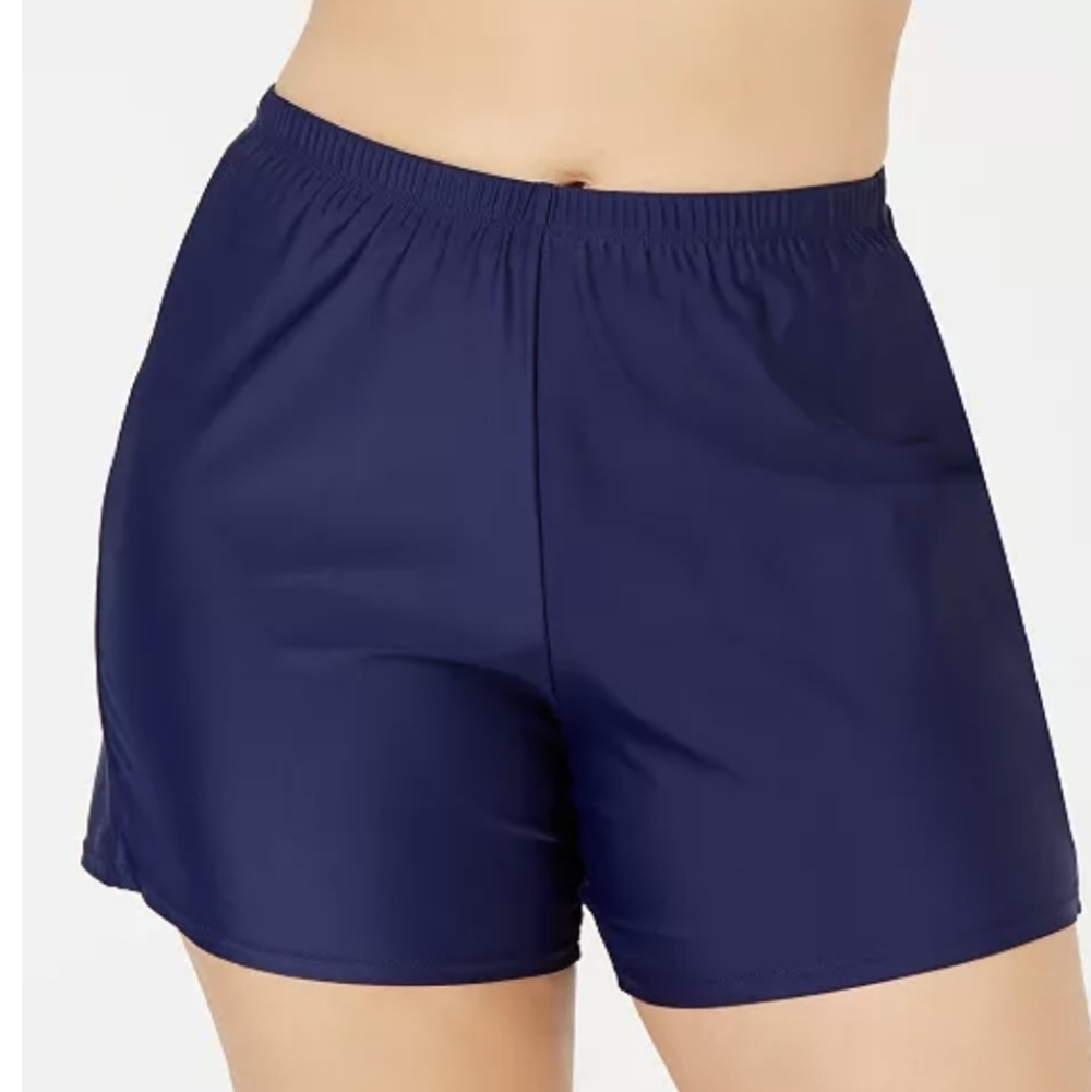New Women's Swim Shorts With Brief Island Escape's Full Coverage Shorts Size 22W